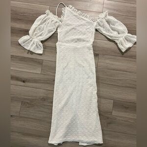 Lane 201 White semi formal dress